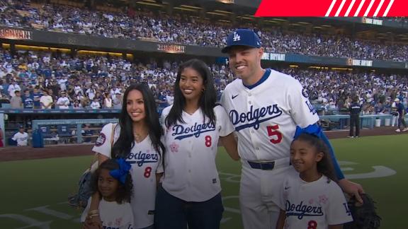Bianka Bryant's First Pitch: Blue Jays Vs. Dodgers