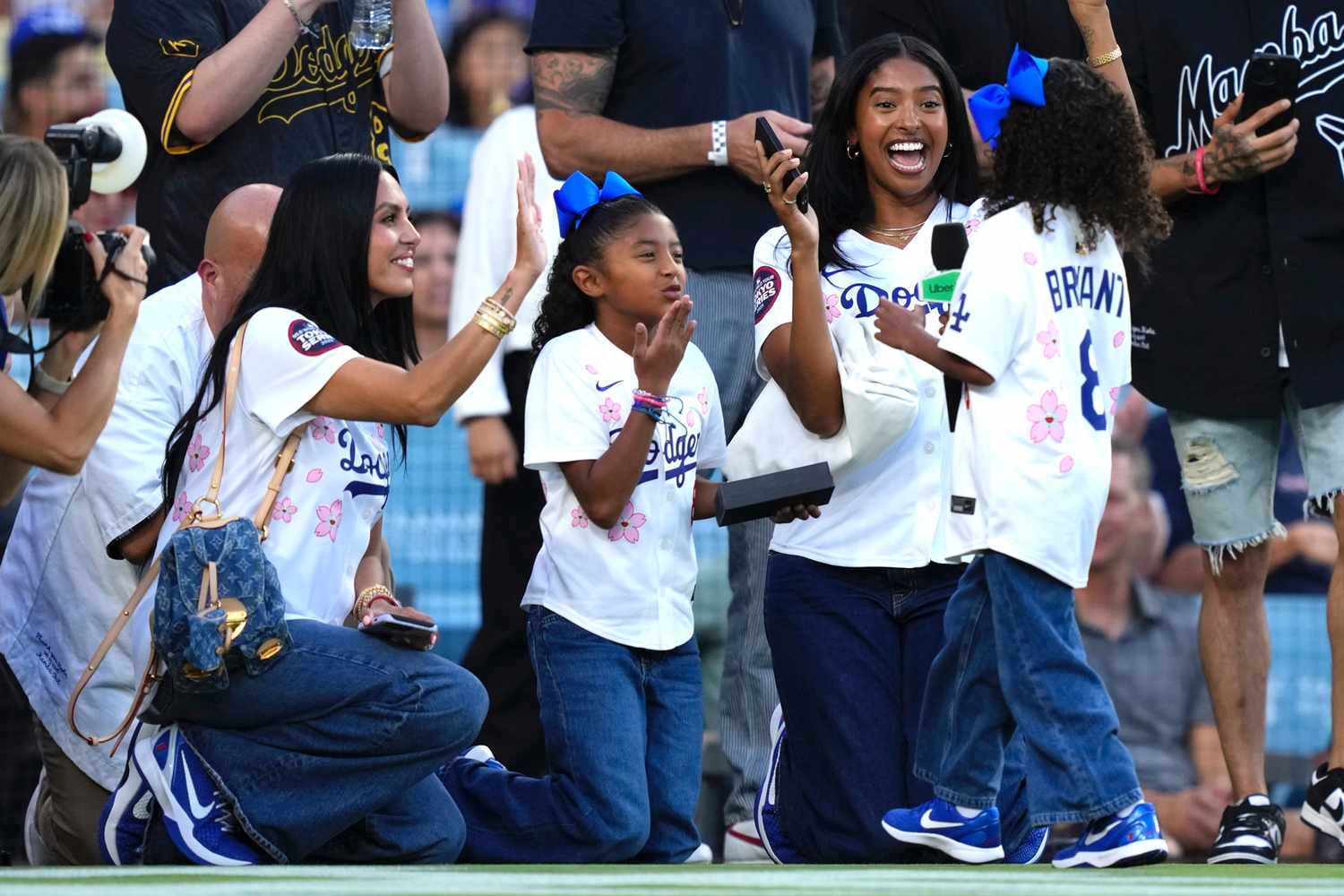 Dodgers Honor Kobe: Family Tribute At Bobblehead Night