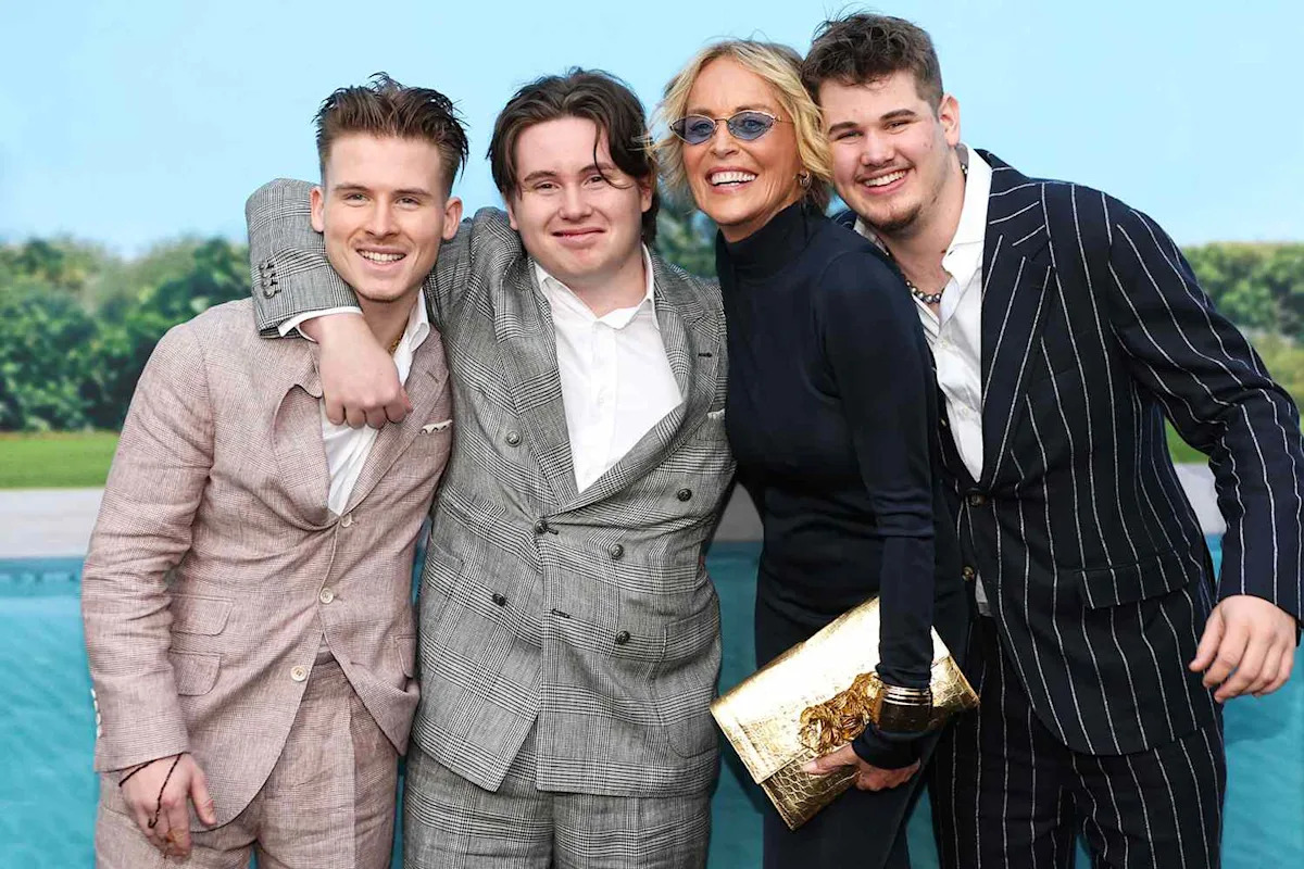 Sharon Stone's Rare Family Red Carpet Moment