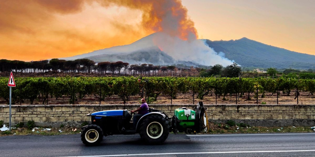 Vesuvius Wildfire: Expanding Blaze Threatens Slopes