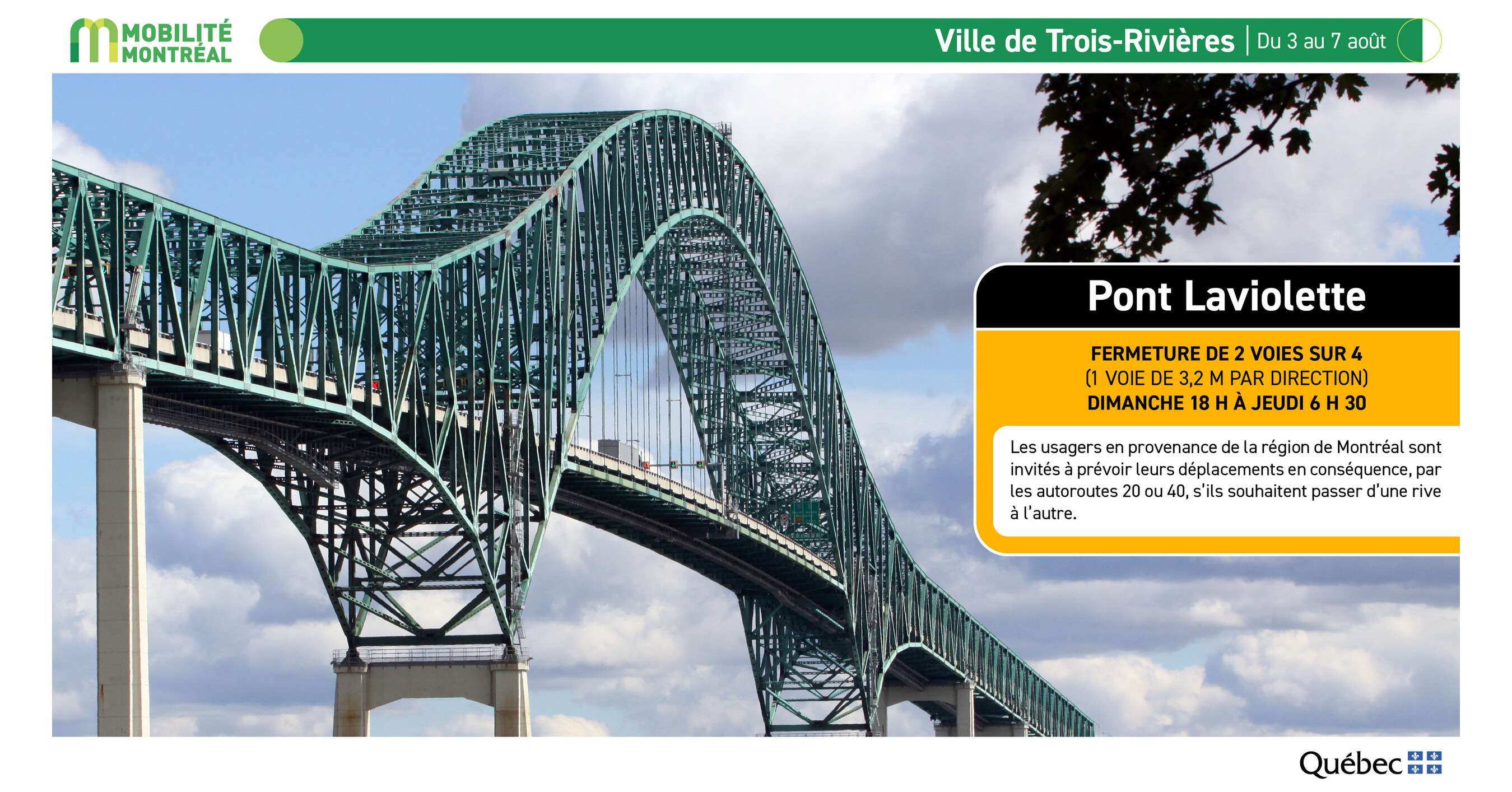 Week-end Août 1-4:  Perturbations Autoroutières